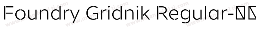 Foundry Gridnik Regular字体转换